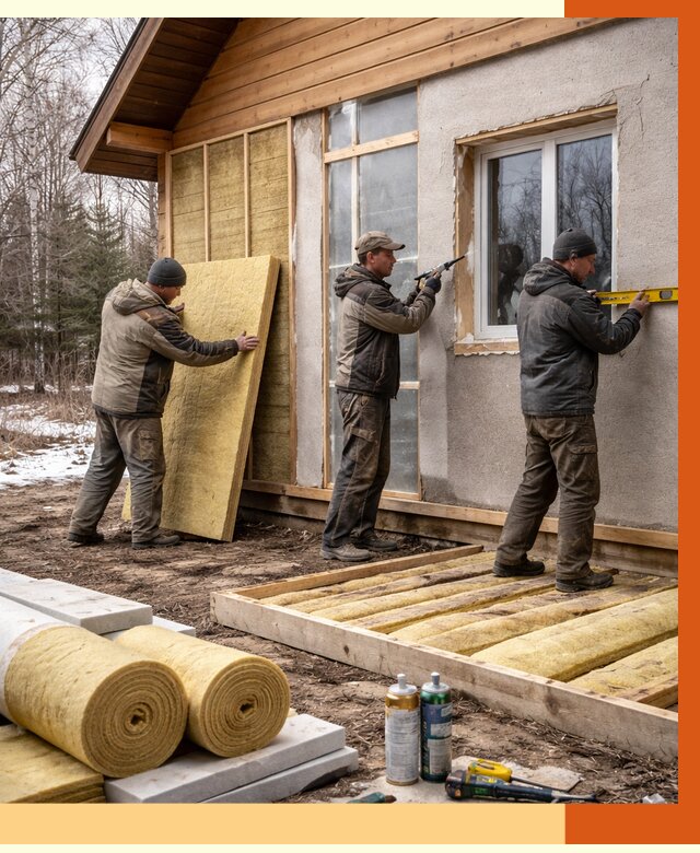 Утепление дачного дома в Владивостоке от 4829 руб/м2 — недорого | ТепломастерВлд